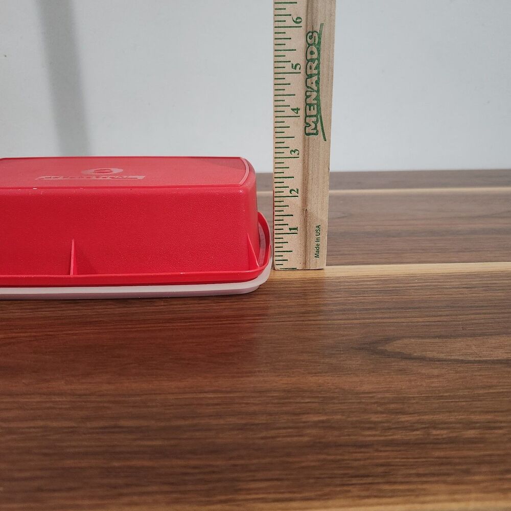 Tupperware Tuppercraft Vintage Stow N Go Craft Storage Lunch Container Red #767 - Picture 9 of 9